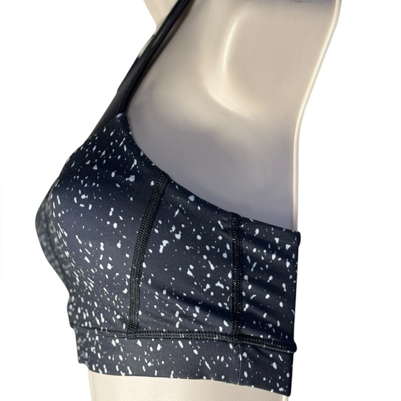 LULULEMON High Neck Mesh Bra SIZE 2 Black white EEUC RACERBACK MESH - Picture 7 of 14